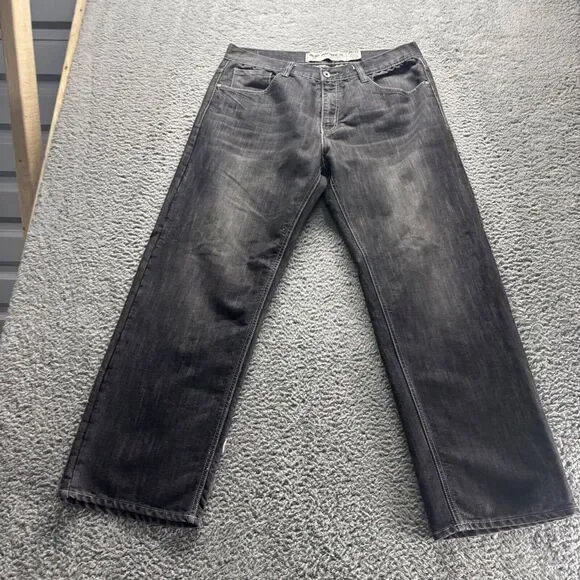Vintage Avirex Jeans‎ Mens 36x32 Black RelaxedBaggy Fit Denim Dark Wash Relaxed